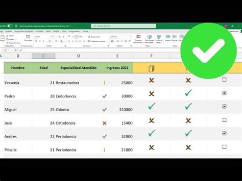 Cómo agregar MARCAS de VERIFICACIÓN en Excel ( Incluye 4。